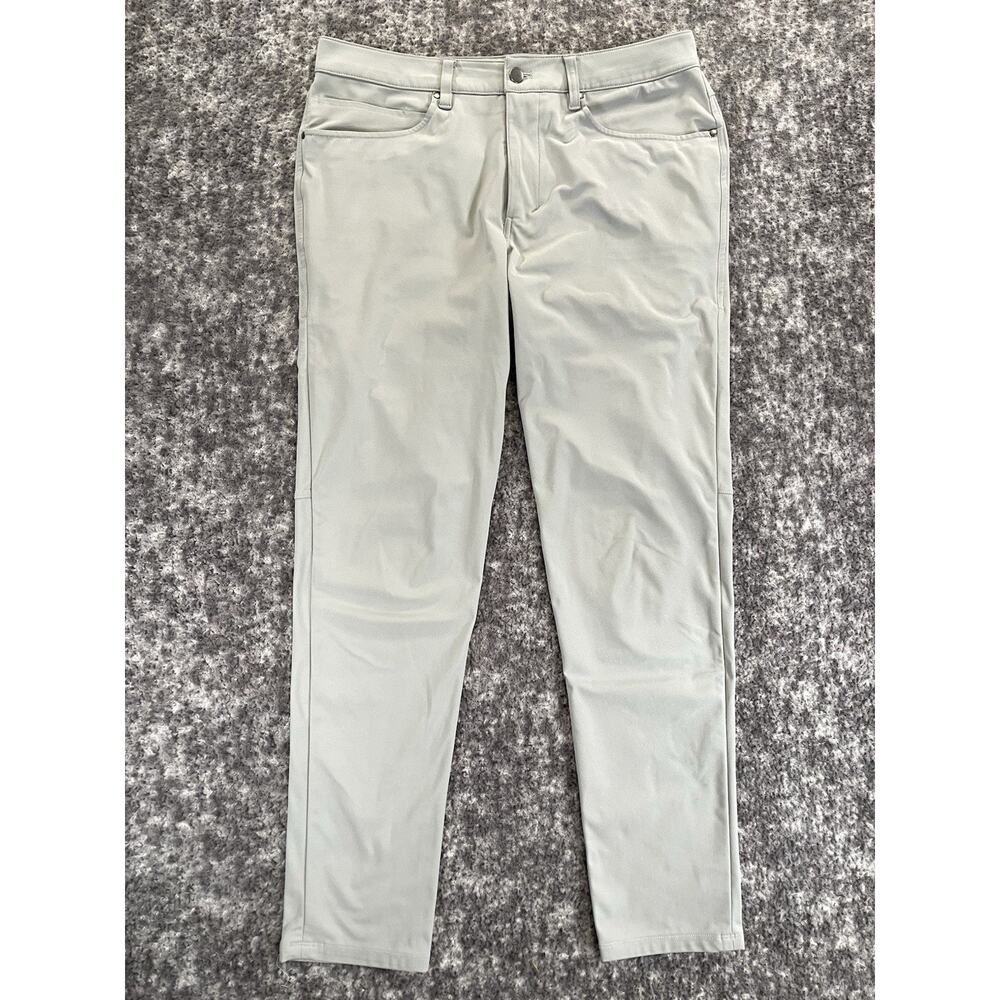 Lululemon ABC Pants Mens 33x30 Gray Stretch Chino Casual Tech Performance